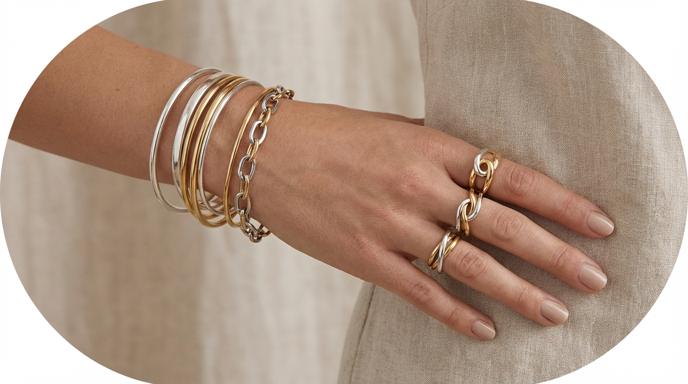 Mixed metals jewelry